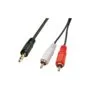 LINDY Audiokabel RCA 3.5mm 2m 2xRCA 3.5mm m m vergoldet