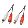 LINDY Audiokabel Stereo 2m 2xRCA (Cinch) m f vergoldet