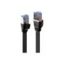 LINDY Cat.6A U FTP Flachband Patchkabel schwarz 0,3m