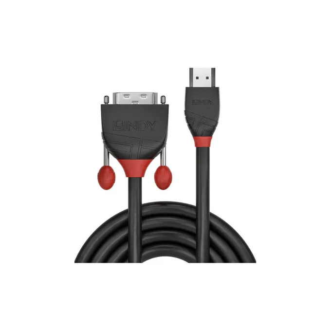 LINDY HDMI an DVI-D Single Link Kabel Black Line 1m — image 2