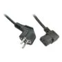 LINDY IEC-Netzkabel abgewinkelt Schuko an C13 2m