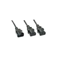 LINDY IEC-Netzkabel C14 an 2x IEC C13 1m