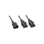 LINDY IEC-Netzkabel C14 an 2x IEC C13 1m