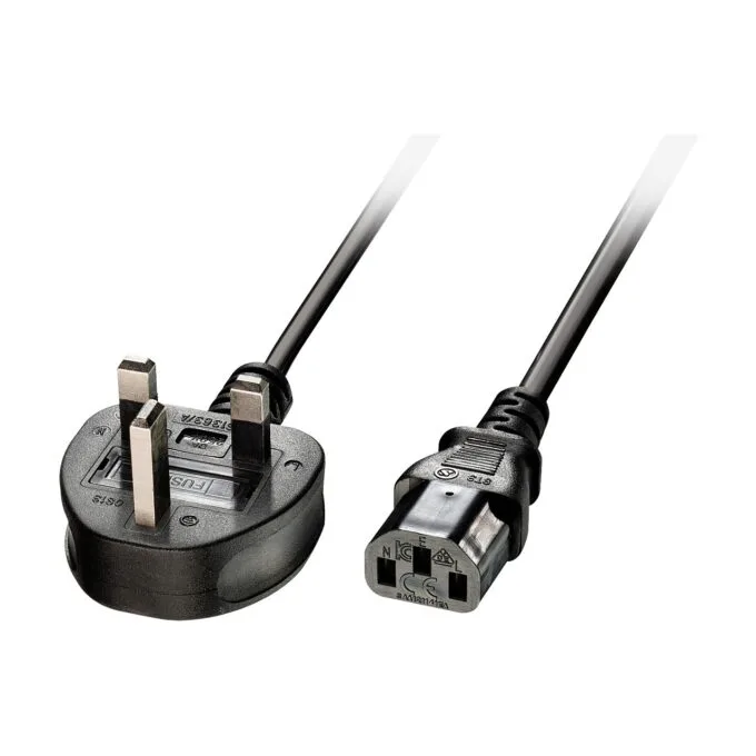 LINDY IEC-Netzkabel UK IEC-320 C13 5A 3 Pin 2m — image 2