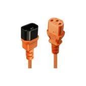 LINDY IEC-Netzverlängerung C14 - C13 orange 1m