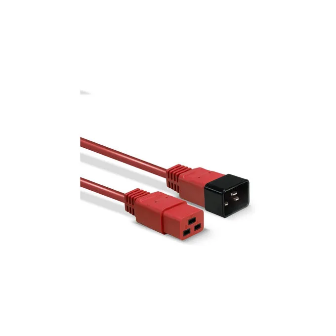 LINDY IEC-Netzverlängerung C19 auf C20 rot 1m extern bulk — image 3