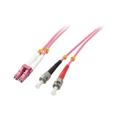 LINDY LWL-Duplexkabel LC ST OM4 1m 50 125æm Multimode