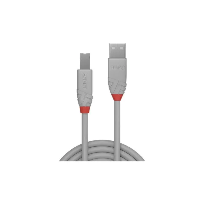 LINDY USB 2.0 Kabel Typ A B Anthra Line M M 2m — image 2