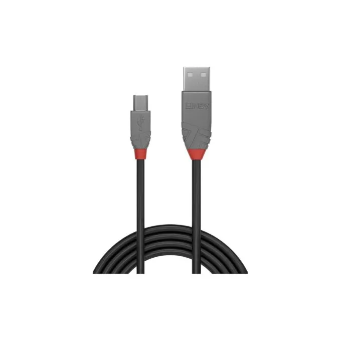 LINDY USB 2.0 Kabel Typ A Mini-B Anthra Line M M 1m — image 2