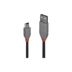 LINDY USB 2.0 Kabel Typ A Mini-B Anthra Line M M 1m