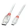 LINDY USB 2.0 Kabel Typ A Mini-B transparent M M 3m