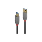 LINDY USB 3.0 Kabel Typ A B Anthra Line M M 0.5m