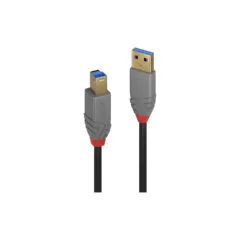 LINDY USB 3.0 Kabel Typ A B Anthra Line M M 1m