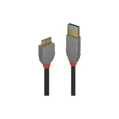 LINDY USB 3.0 Kabel Typ A Micro-B Anthra Line M M 0.5m