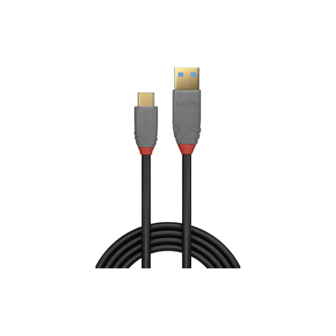 LINDY USB 3.1 Kabel Typ A C 5A PD Anthra Line M M 0.5m — image 2