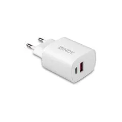 LINDY USB Typ A & C Charger 20W. weiß
