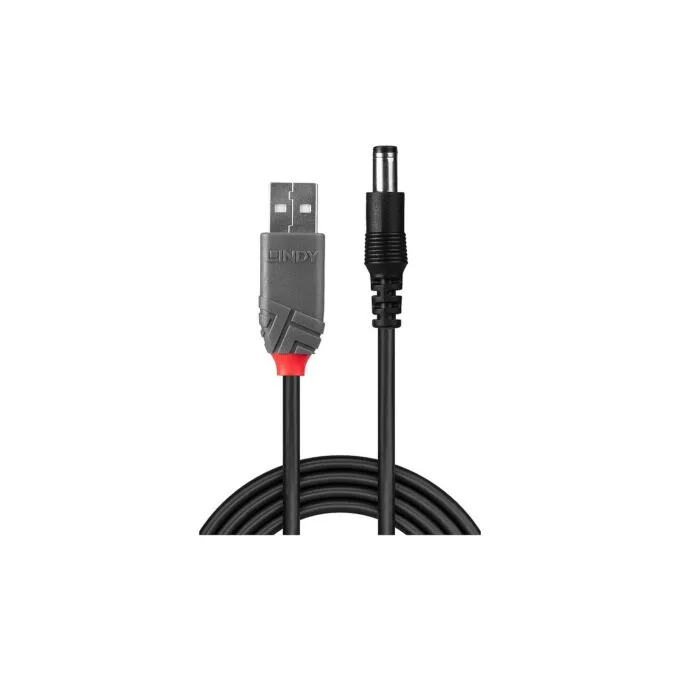 LINDY USB Typ A - DC 5.5 2.1mm Adapterkabel Hohlstecker 1.5m — image 2