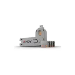 LINDY USB Typ A Portschlüssel 4xOrange mit Schlüssel