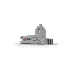 LINDY USB Typ A Portschlösser 4xWeiss mit Schlüssel