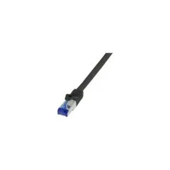 Logilink Patchkabel Ultraflex. Cat.6A. S FTP. schwarz. 0.5 m