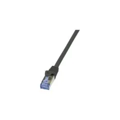LogiLink PrimeLine Patchkabel CAT6a RJ45 S FTP PiMF LSZH 1m Schwarz