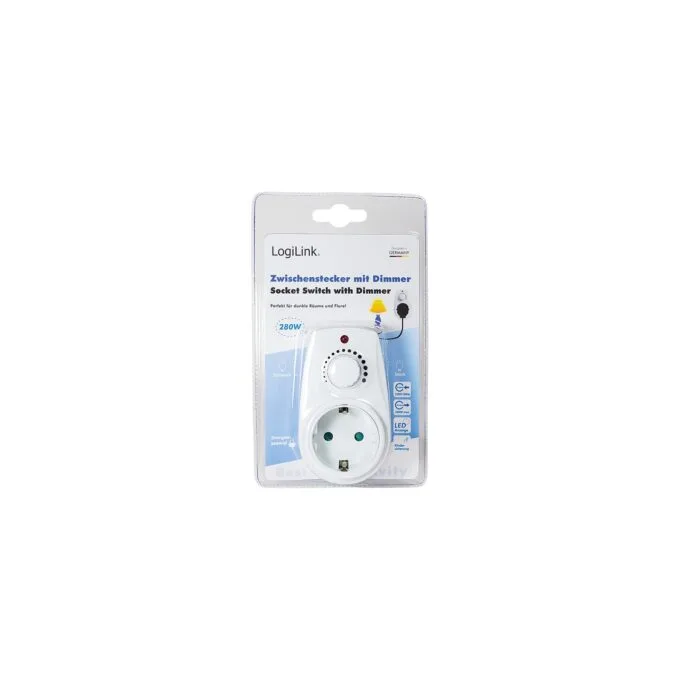 Logilink Steckdosenadapter mit Dimmer weiß — image 5