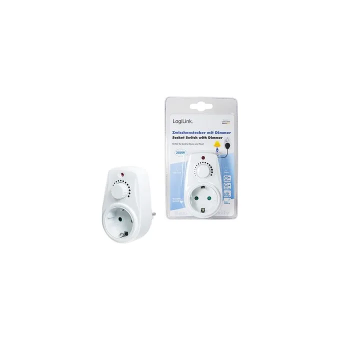Logilink Steckdosenadapter mit Dimmer weiß — image 6
