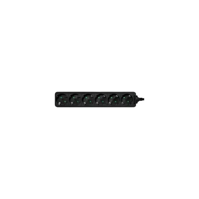 Logilink Steckdosenleiste 6-fach mit Schutzkontakt . schw. — image 2
