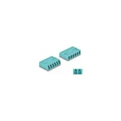 LWL Kupplung HD LC Hexaplex Buchse zu LC Hexaplex Buchse aqua