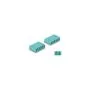 LWL Kupplung HD LC Hexaplex Buchse zu LC Hexaplex Buchse aqua
