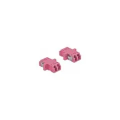 LWL Kupplung LC Duplex Buchse zu LC Duplex Buchse Multimode 2 Stück violett