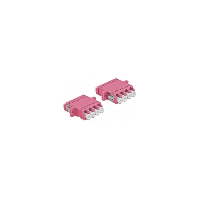 LWL Kupplung LC Quad Buchse zu LC Quad Buchse Multimode 2 Stück violett — image 2