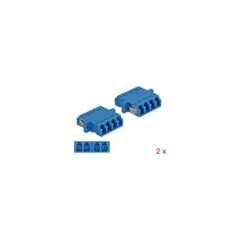 LWL Kupplung LC Quad Buchse zu LC Quad Buchse Singlemode 2 Stück blau