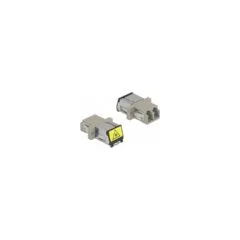 LWL Kupplung mit Laserschutzklappe LC Duplex Buchse zu LC Duplex Buchse Multimode beige