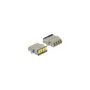 LWL Kupplung mit Laserschutzklappe LC Quad Buchse zu LC Quad Buchse Multimode beige