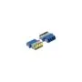 LWL Kupplung mit Laserschutzklappe LC Quad Buchse zu LC Quad Buchse Singlemode blau