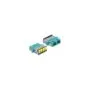 LWL Kupplung mit Laserschutzklappe SC Duplex Buchse zu SC Duplex Buchse Multimode aqua