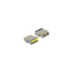 LWL Kupplung mit Laserschutzklappe SC Duplex Buchse zu SC Duplex Buchse Multimode beige