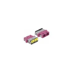 LWL Kupplung mit Laserschutzklappe SC Duplex Buchse zu SC Duplex Buchse Multimode violett