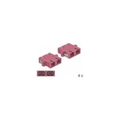 LWL Kupplung SC Duplex Buchse zu SC Duplex Buchse Multimode 4 Stück violett