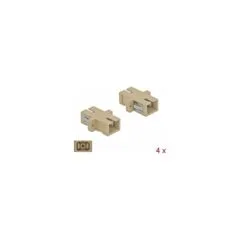 LWL Kupplung SC Simplex Buchse zu SC Simplex Buchse Multimode 4 Stück beige