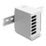 LWL Patchfeld 6 Port für SC Duplex oder LC Quad grau Metall zur Hutschienen Montage