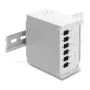 LWL Patchfeld 6 Port für SC Simplex oder LC Duplex grau Metall zur Hutschienen Montage