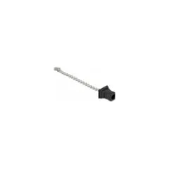 LWL Staubschutzkappe mit Kette für SC Stecker schwarz