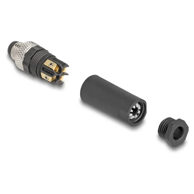 M8 Steckverbinder A-kodiert 4 Pin Stecker zur Montage mit Schraubanschluss — image 5