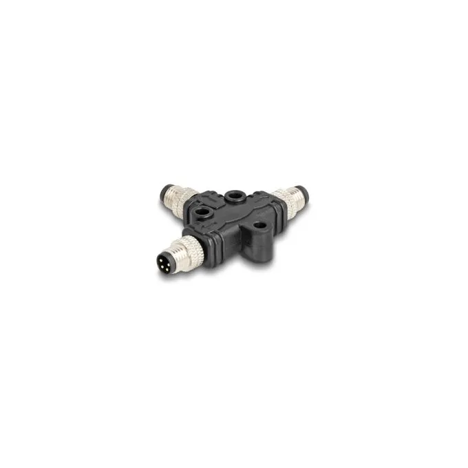 M8 T-Splitter A-kodiert 4 Pin 1 x Stecker zu 2 x Stecker Parallelschaltung — image 1