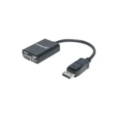MANHATTAN DisplayPort auf VGA Konverter zum einfachen Anschluss von PCs mit DisplayPort an VGA-Monitore. Beamer und mehr