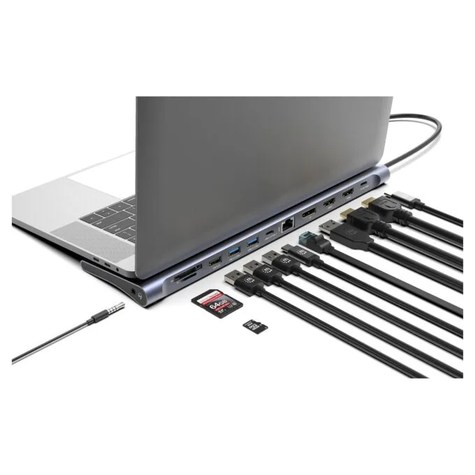 MANHATTAN Dockingstation 12-in-1 4K 1xHDMI 2xDP 3xUSB-A — image 2