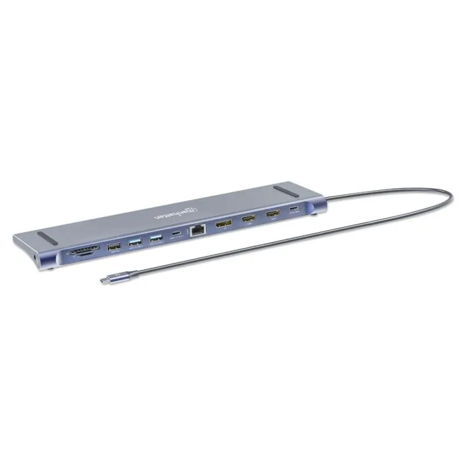 MANHATTAN Dockingstation 12-in-1 4K 1xHDMI 2xDP 3xUSB-A — image 3