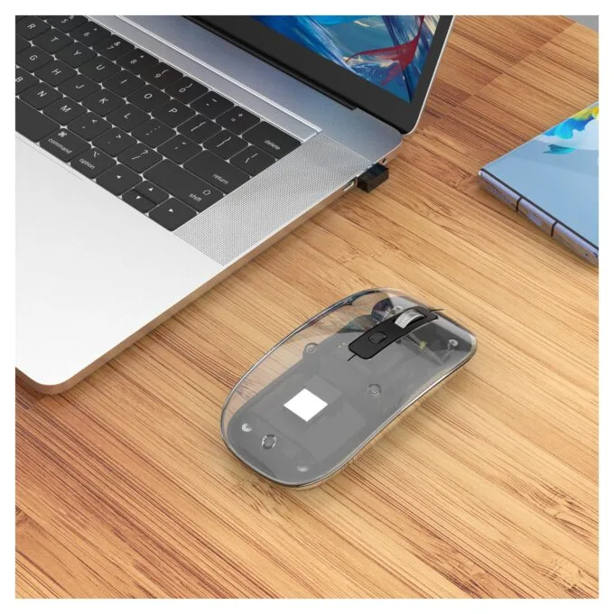 MANHATTAN Funkmaus USB-A 4Tasten RGB LED schwarz transparent — image 3
